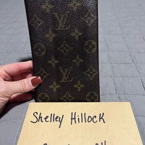 Authentic Louis Vuitton Brown Monogram Checkbook Wallet